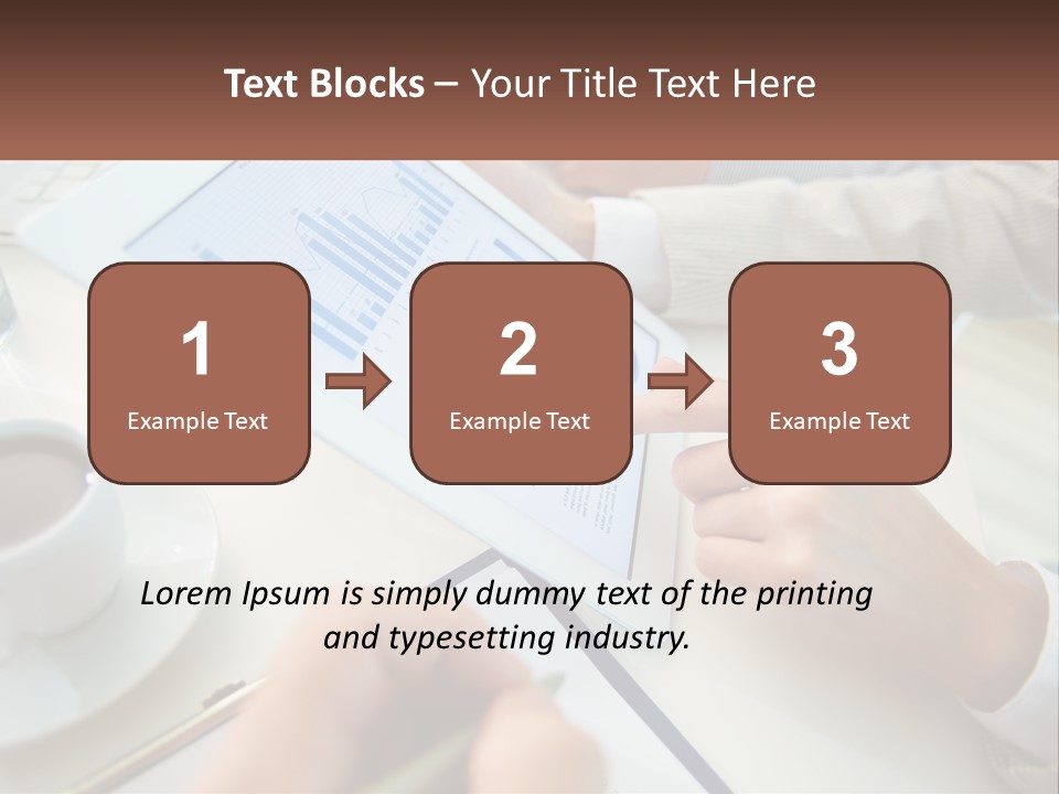 A Person Using A Tablet On A Table With A Cup Of Coffee PowerPoint Template