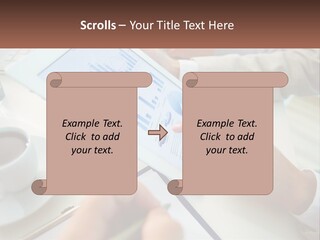 A Person Using A Tablet On A Table With A Cup Of Coffee PowerPoint Template