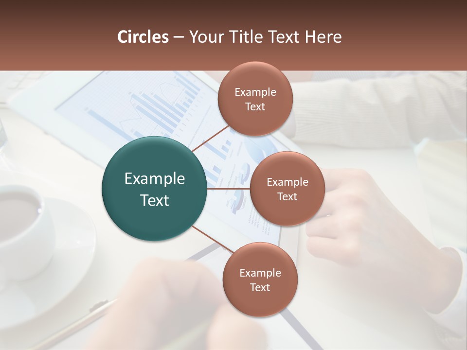 A Person Using A Tablet On A Table With A Cup Of Coffee PowerPoint Template