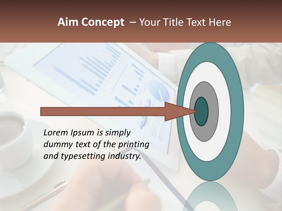 A Person Using A Tablet On A Table With A Cup Of Coffee PowerPoint Template