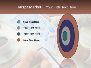 A Person Using A Tablet On A Table With A Cup Of Coffee PowerPoint Template