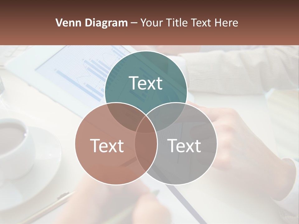 A Person Using A Tablet On A Table With A Cup Of Coffee PowerPoint Template