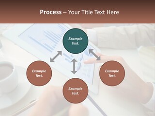 A Person Using A Tablet On A Table With A Cup Of Coffee PowerPoint Template