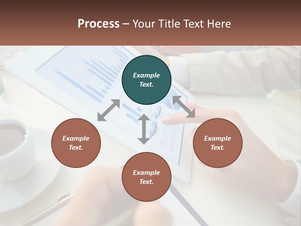 A Person Using A Tablet On A Table With A Cup Of Coffee PowerPoint Template