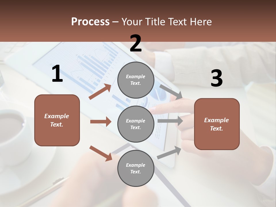 A Person Using A Tablet On A Table With A Cup Of Coffee PowerPoint Template