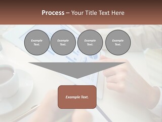 A Person Using A Tablet On A Table With A Cup Of Coffee PowerPoint Template