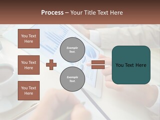 A Person Using A Tablet On A Table With A Cup Of Coffee PowerPoint Template