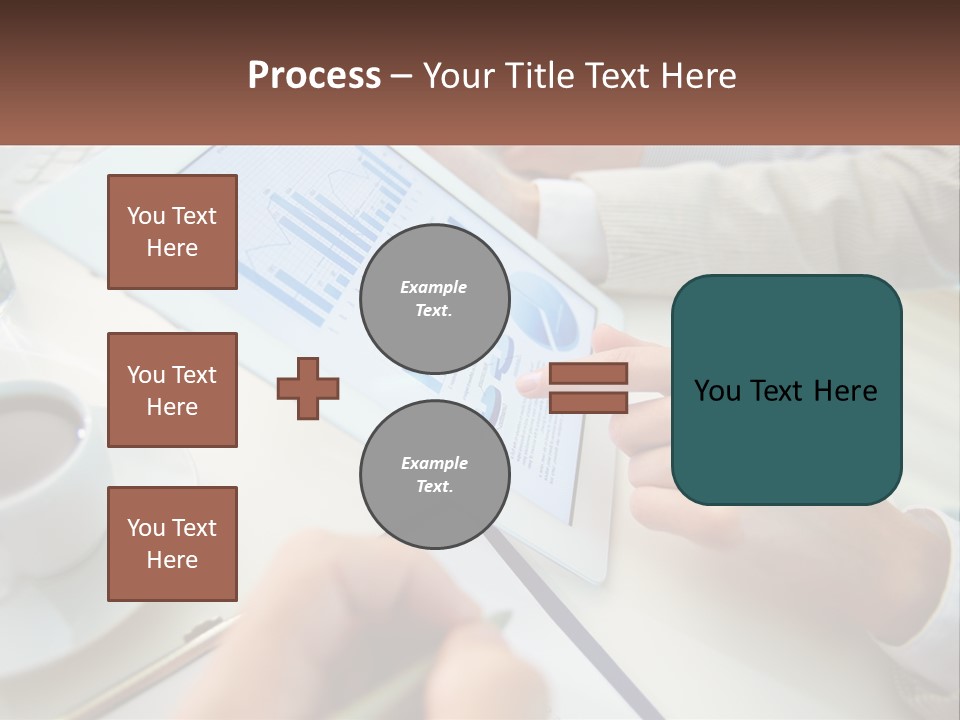 A Person Using A Tablet On A Table With A Cup Of Coffee PowerPoint Template