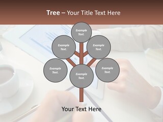 A Person Using A Tablet On A Table With A Cup Of Coffee PowerPoint Template