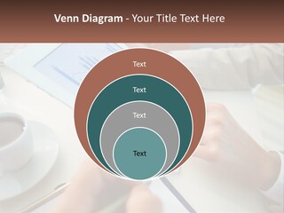 A Person Using A Tablet On A Table With A Cup Of Coffee PowerPoint Template