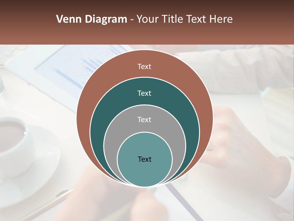 A Person Using A Tablet On A Table With A Cup Of Coffee PowerPoint Template