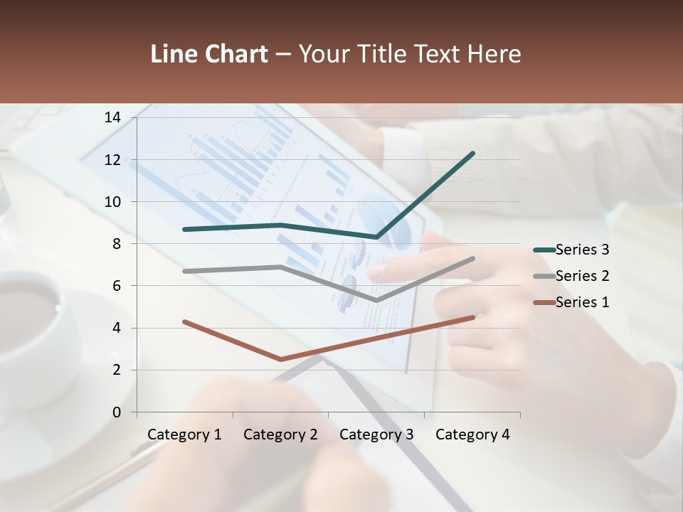A Person Using A Tablet On A Table With A Cup Of Coffee PowerPoint Template