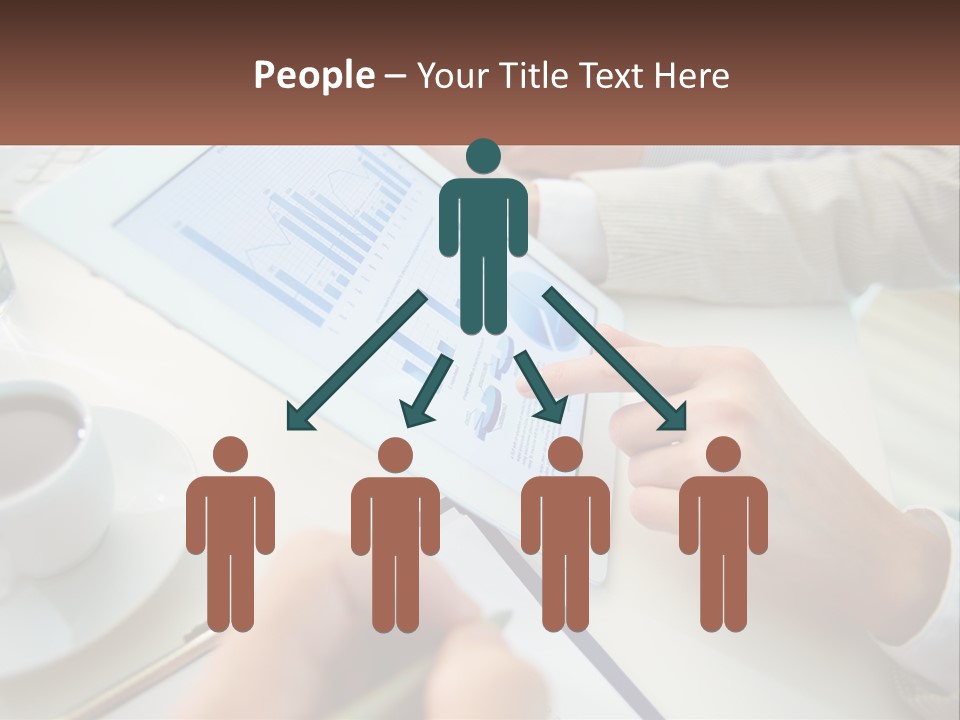 A Person Using A Tablet On A Table With A Cup Of Coffee PowerPoint Template