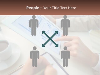 A Person Using A Tablet On A Table With A Cup Of Coffee PowerPoint Template