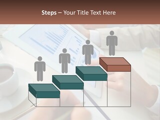 A Person Using A Tablet On A Table With A Cup Of Coffee PowerPoint Template