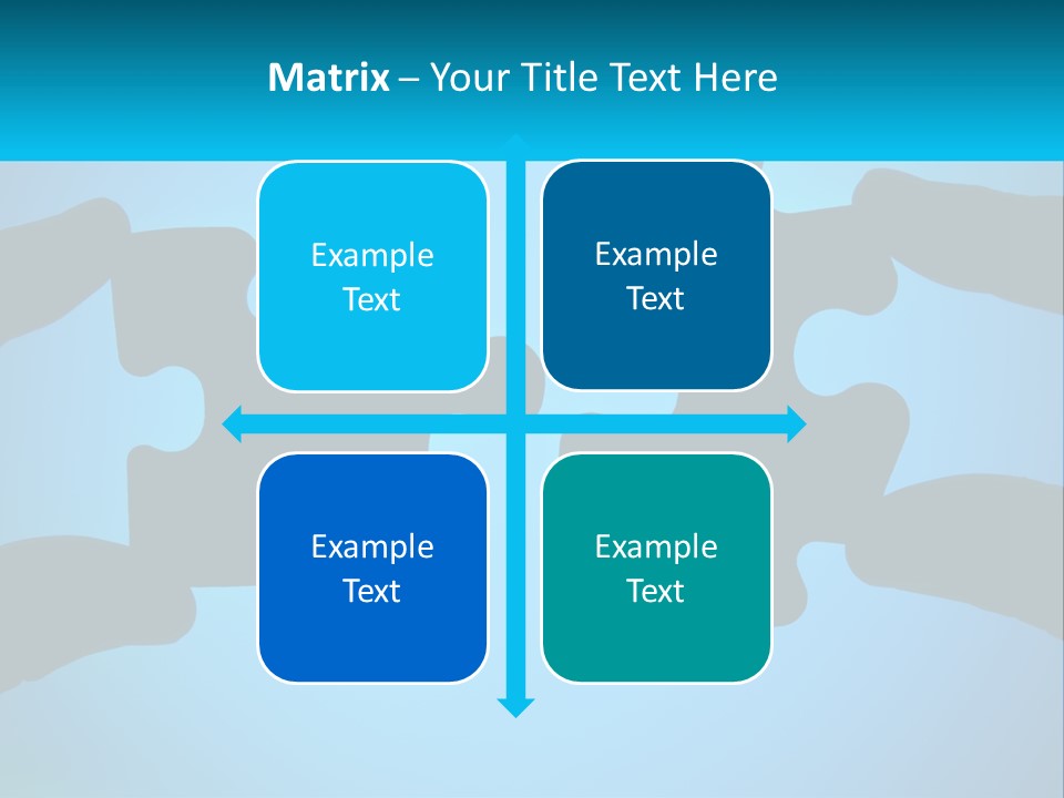 Two Hands Holding Pieces Of A Jigsaw Puzzle PowerPoint Template