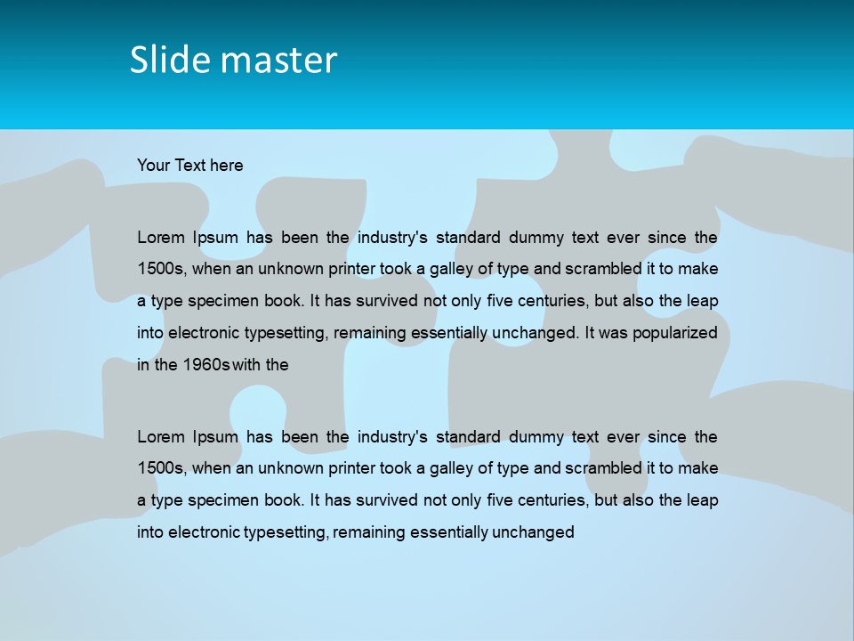 Two Hands Holding Pieces Of A Jigsaw Puzzle PowerPoint Template