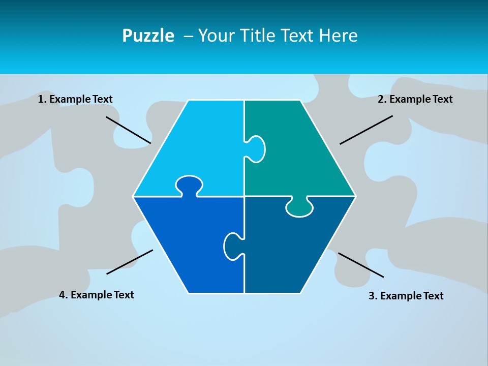 Two Hands Holding Pieces Of A Jigsaw Puzzle PowerPoint Template