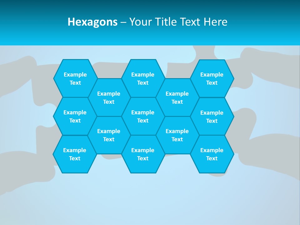 Two Hands Holding Pieces Of A Jigsaw Puzzle PowerPoint Template