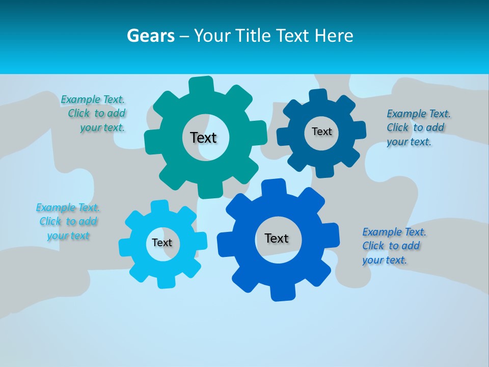 Two Hands Holding Pieces Of A Jigsaw Puzzle PowerPoint Template
