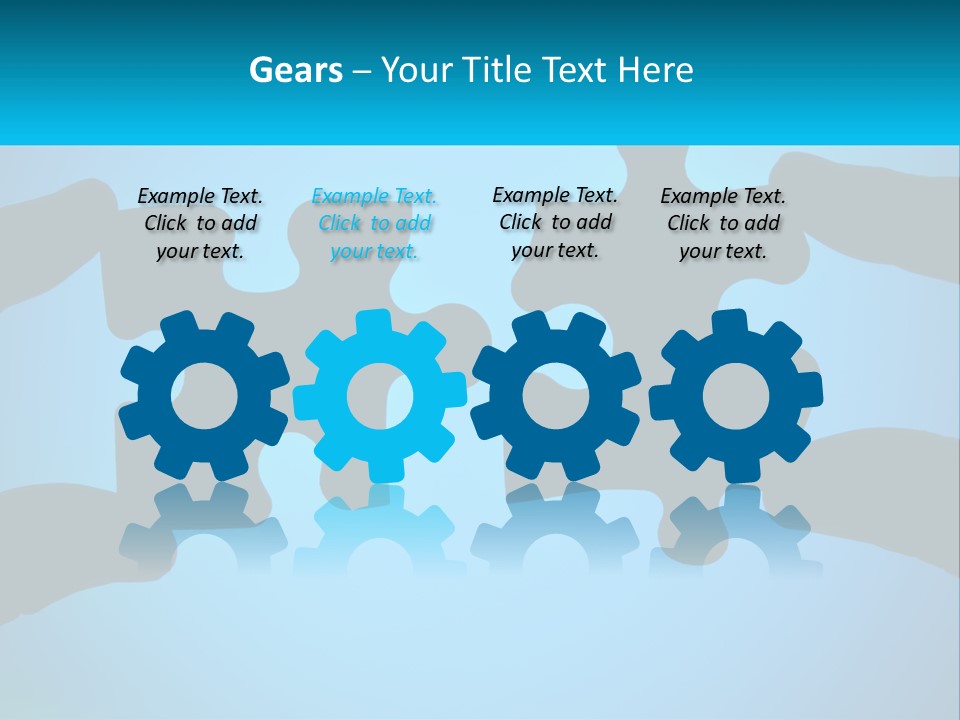 Two Hands Holding Pieces Of A Jigsaw Puzzle PowerPoint Template