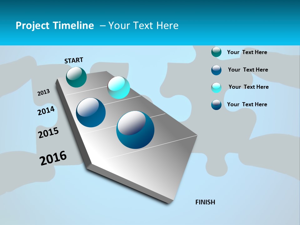 Two Hands Holding Pieces Of A Jigsaw Puzzle PowerPoint Template