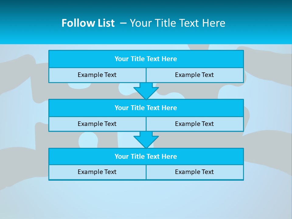 Two Hands Holding Pieces Of A Jigsaw Puzzle PowerPoint Template