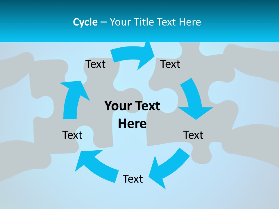 Two Hands Holding Pieces Of A Jigsaw Puzzle PowerPoint Template