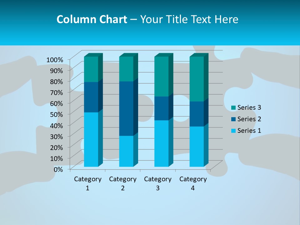 Two Hands Holding Pieces Of A Jigsaw Puzzle PowerPoint Template