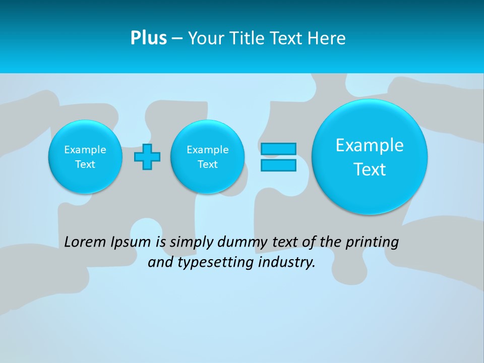Two Hands Holding Pieces Of A Jigsaw Puzzle PowerPoint Template