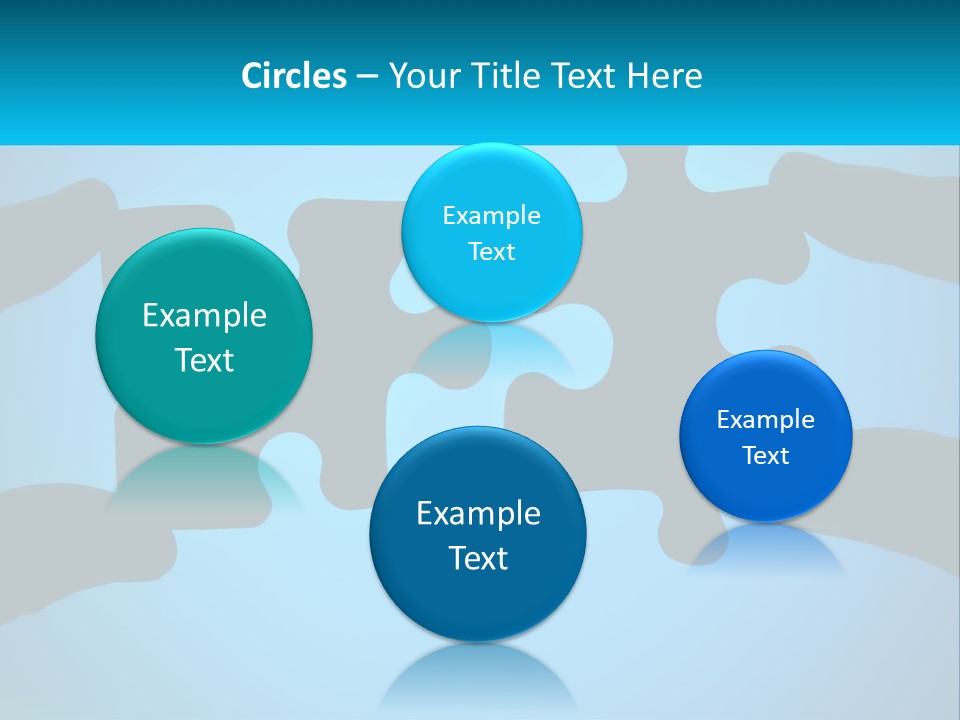 Two Hands Holding Pieces Of A Jigsaw Puzzle PowerPoint Template