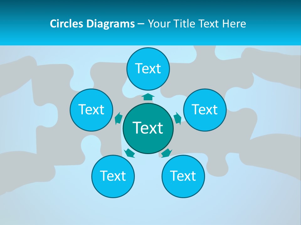 Two Hands Holding Pieces Of A Jigsaw Puzzle PowerPoint Template