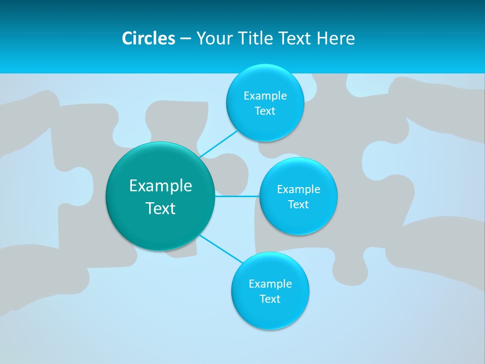 Two Hands Holding Pieces Of A Jigsaw Puzzle PowerPoint Template