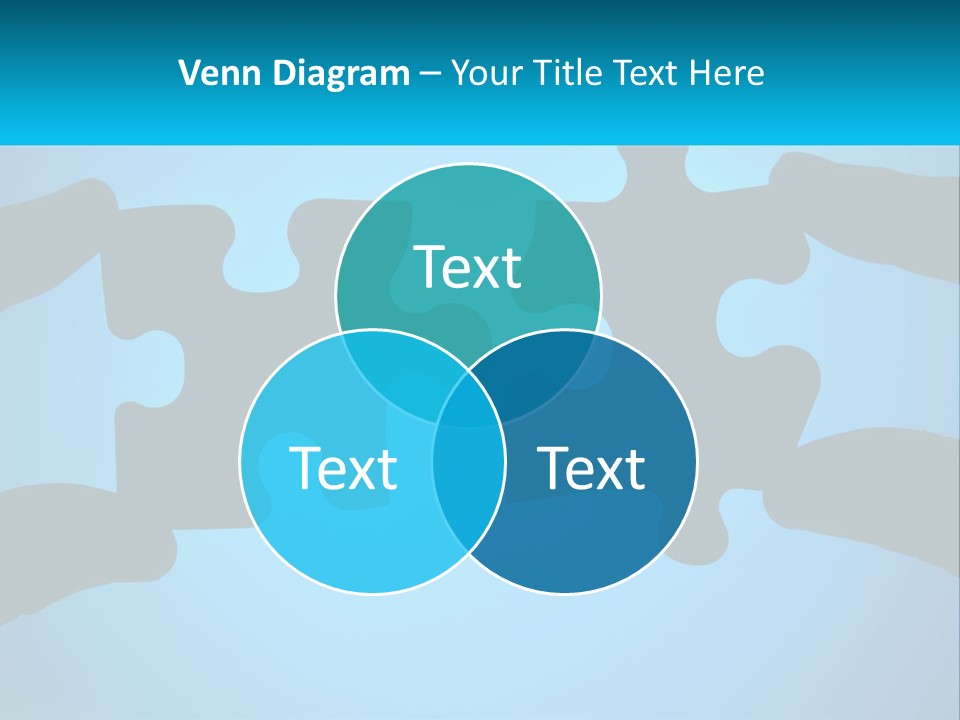 Two Hands Holding Pieces Of A Jigsaw Puzzle PowerPoint Template