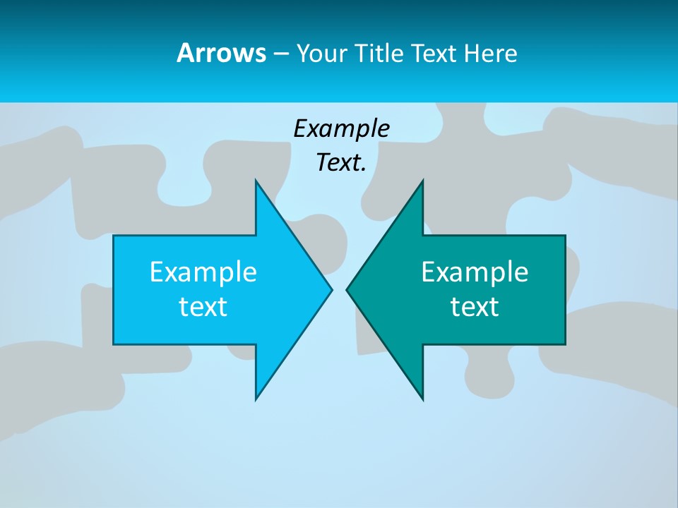 Two Hands Holding Pieces Of A Jigsaw Puzzle PowerPoint Template