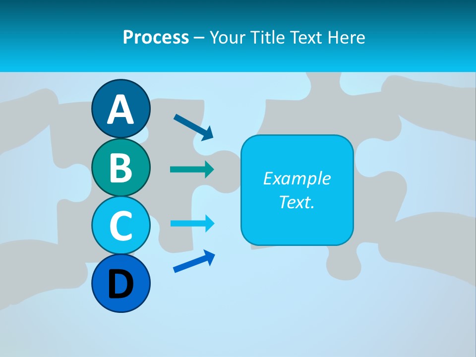 Two Hands Holding Pieces Of A Jigsaw Puzzle PowerPoint Template
