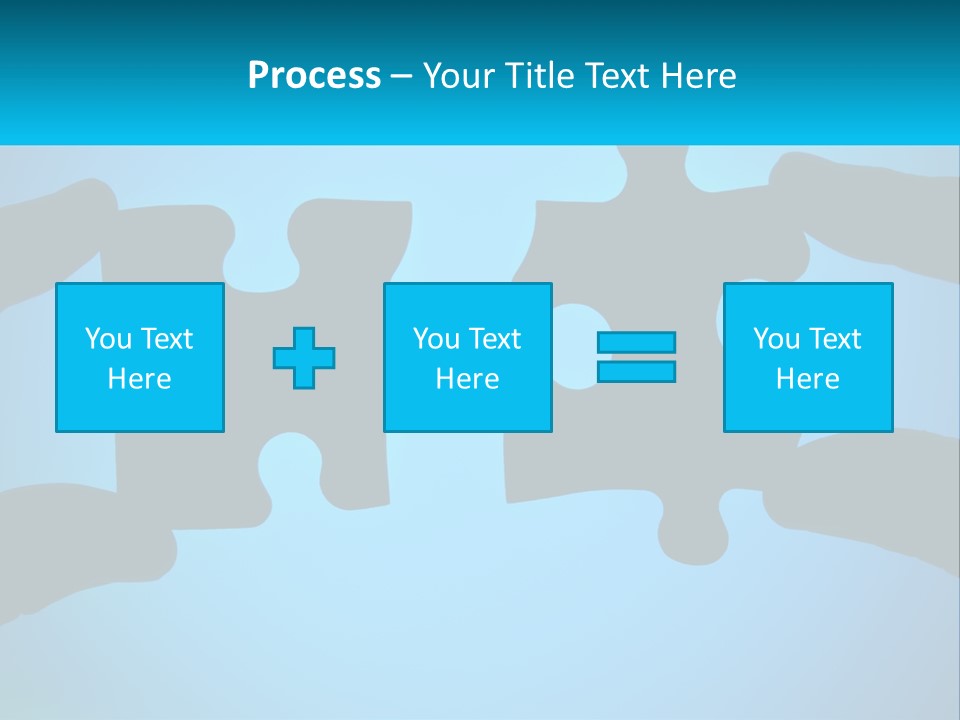Two Hands Holding Pieces Of A Jigsaw Puzzle PowerPoint Template