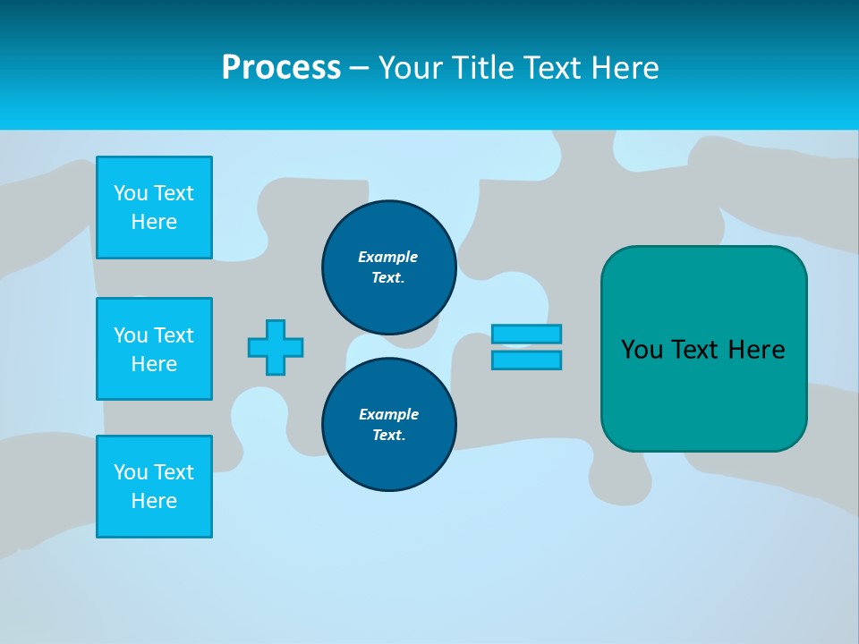 Two Hands Holding Pieces Of A Jigsaw Puzzle PowerPoint Template