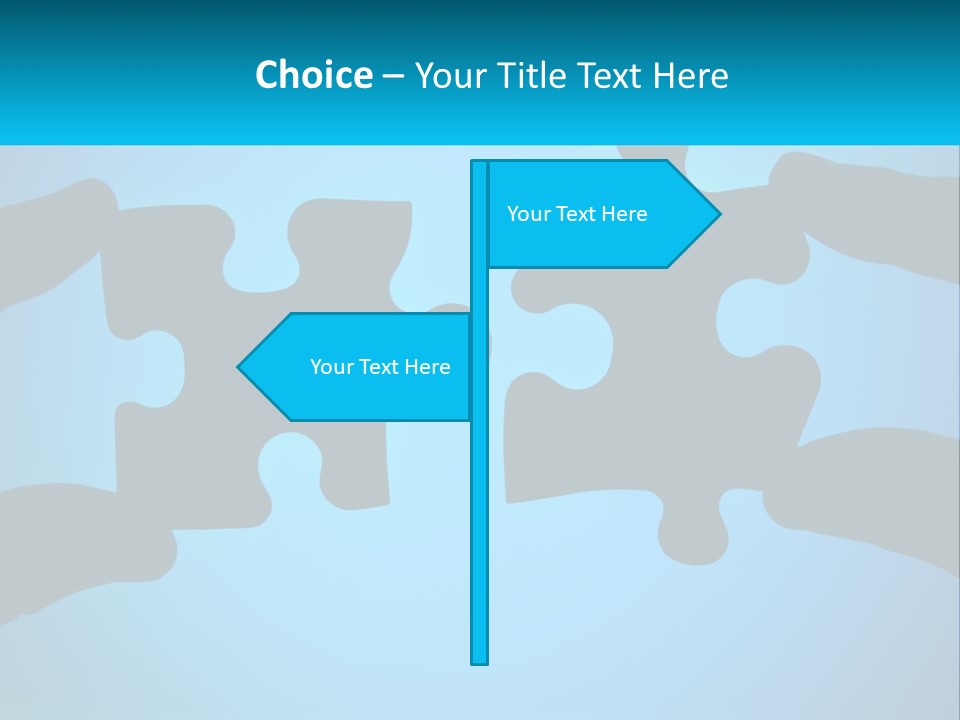 Two Hands Holding Pieces Of A Jigsaw Puzzle PowerPoint Template