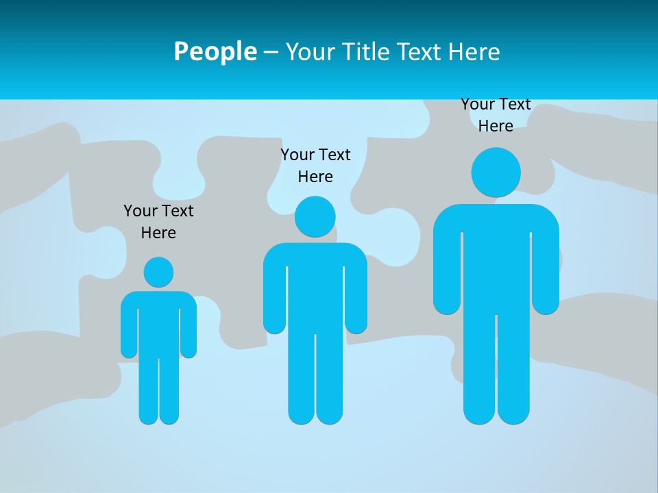 Two Hands Holding Pieces Of A Jigsaw Puzzle PowerPoint Template