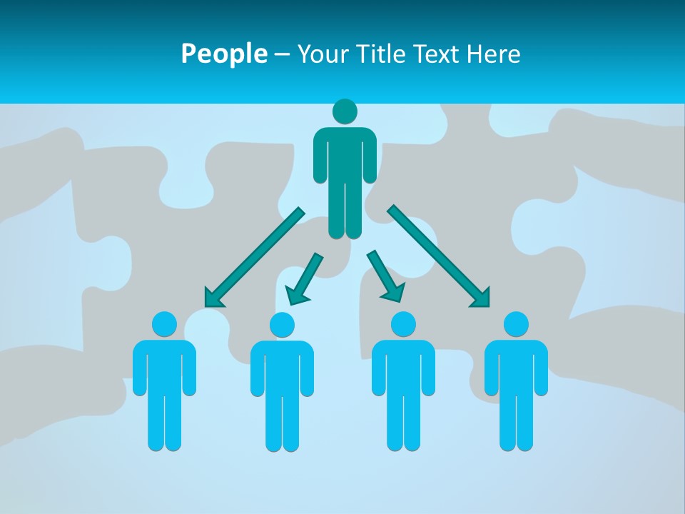 Two Hands Holding Pieces Of A Jigsaw Puzzle PowerPoint Template