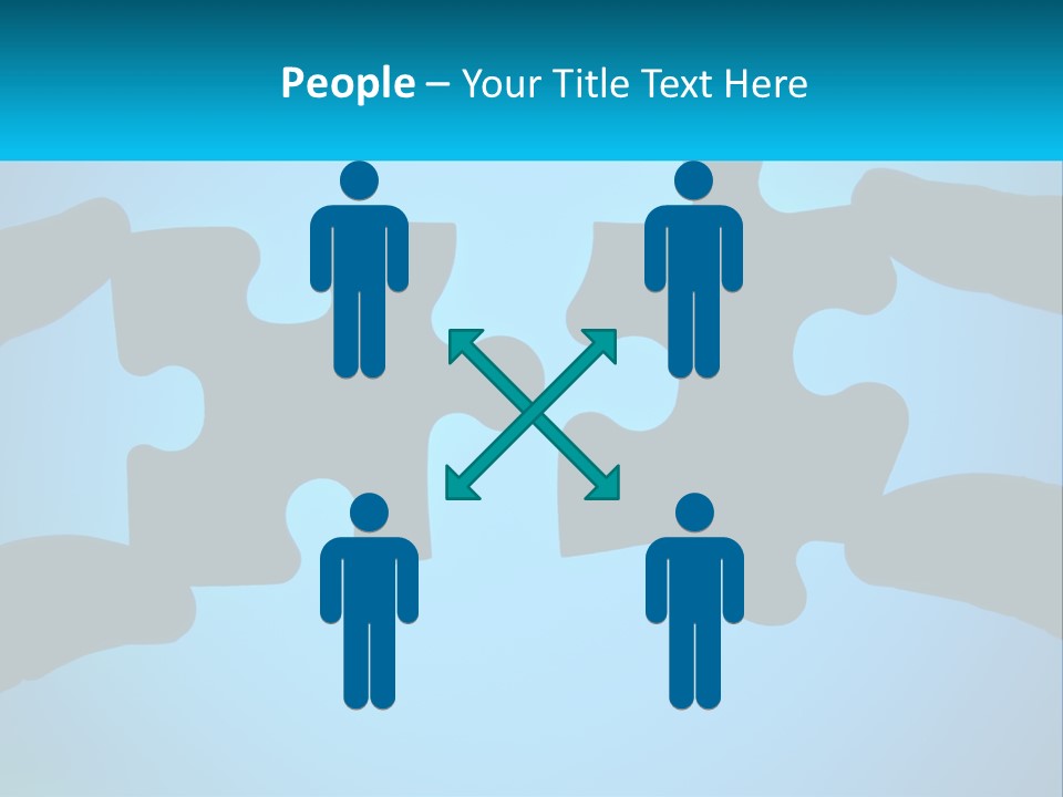 Two Hands Holding Pieces Of A Jigsaw Puzzle PowerPoint Template