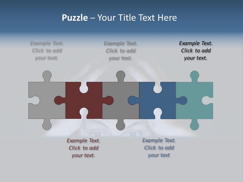 A Man Covering His Face With His Hands PowerPoint Template