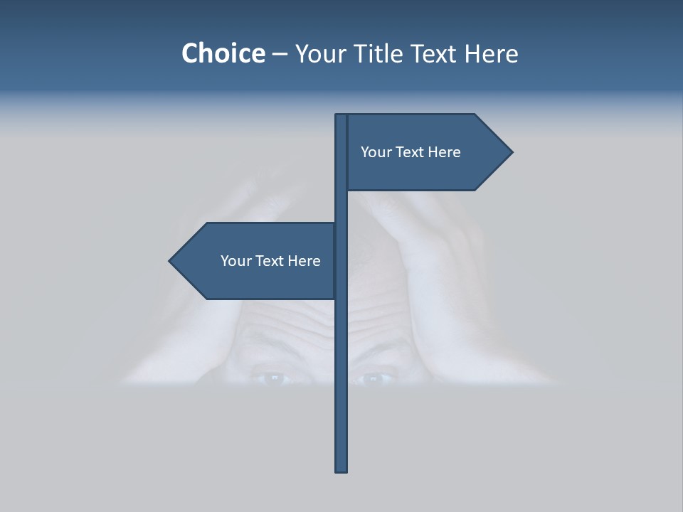 A Man Covering His Face With His Hands PowerPoint Template