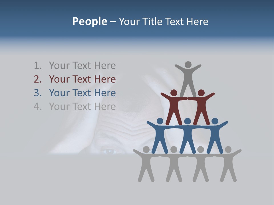 A Man Covering His Face With His Hands PowerPoint Template