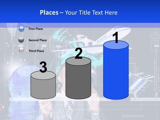 A Man In A Business Suit Is Pointing At Something PowerPoint Template
