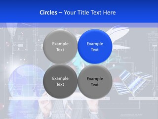 A Man In A Business Suit Is Pointing At Something PowerPoint Template