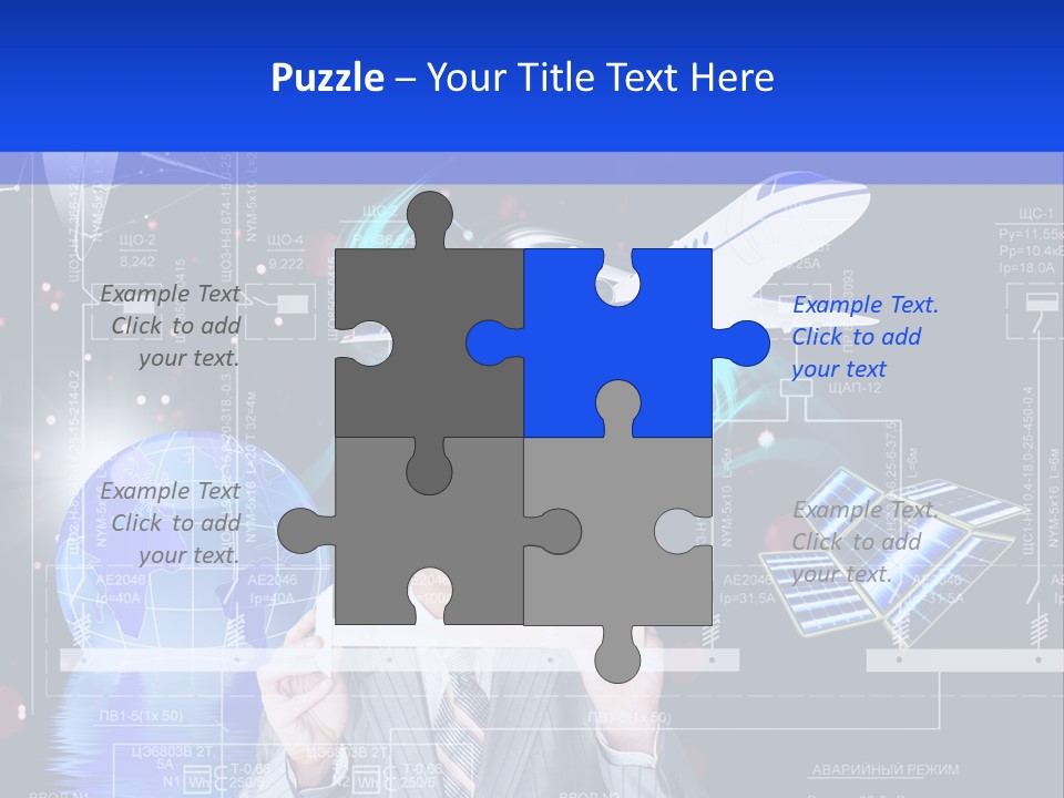 A Man In A Business Suit Is Pointing At Something PowerPoint Template
