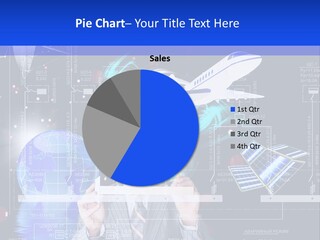 A Man In A Business Suit Is Pointing At Something PowerPoint Template