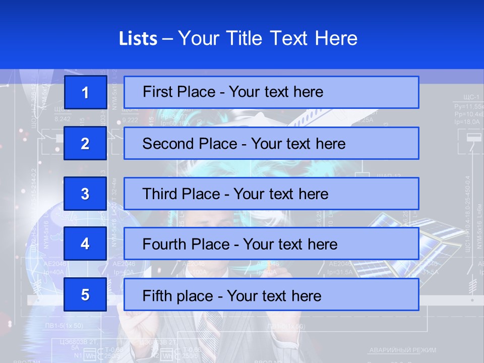 A Man In A Business Suit Is Pointing At Something PowerPoint Template